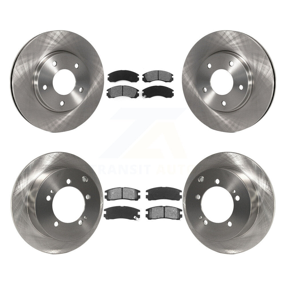 Brake Rotors & Semi-Metallic Pad Front Rear Kit For 2000 Mitsubishi Eclipse 3.0L