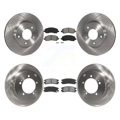 Brake Rotor And Semi-Metallic Pad Front Rear Kit For Chrysler Sebring Mitsubishi