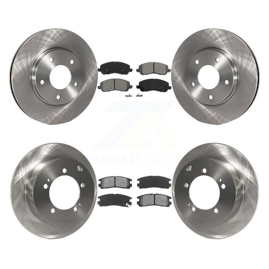 Brake Rotor And Semi-Metallic Pad Front Rear Kit For Chrysler Sebring Mitsubishi