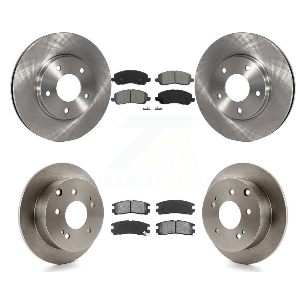 Brake Rotors & Semi-Metallic Pad Front Rear Kit For 04-06 Mitsubishi Galant 2.4L