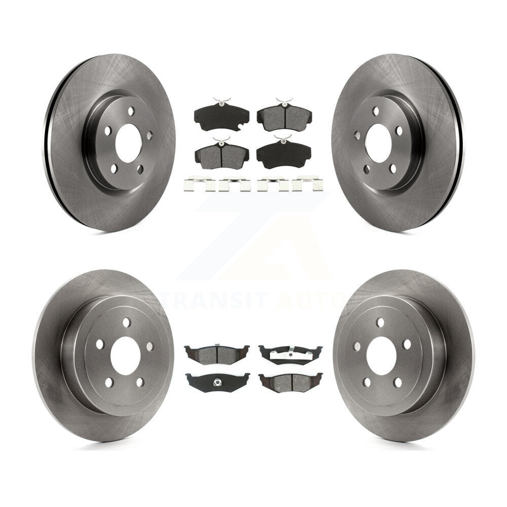Disc Brake Rotors And Semi-Metallic Pads Front Rear Kit For Chrysler PT Cruiser