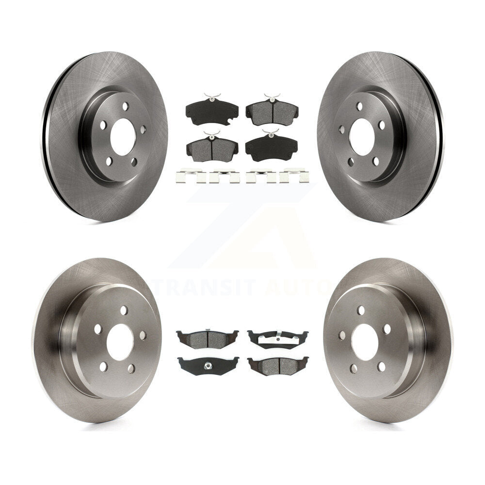 Disc Brake Rotors And Semi-Metallic Pads Front Rear Kit For Chrysler PT Cruiser