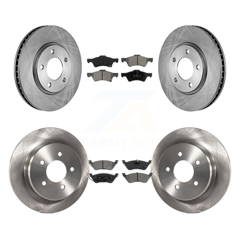 Brake Rotors Semi-Metallic Pad Front Rear Kit For Dodge Grand Caravan Chrysler &