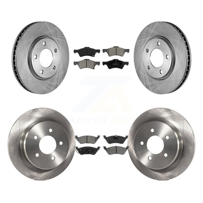 Brake Rotors Semi-Metallic Pad Front Rear Kit For Dodge Grand Caravan Chrysler &