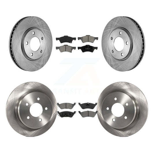 Brake Rotors Semi-Metallic Pad Front Rear Kit For Dodge Grand Caravan Chrysler &