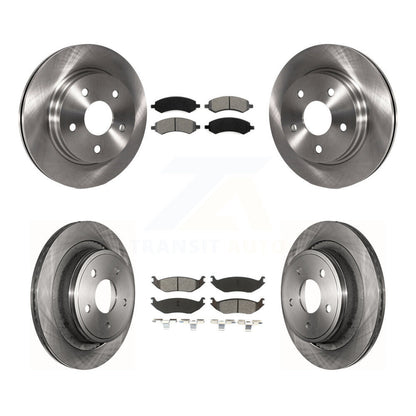 Brake Rotor Semi-Metallic Pad Front Rear Kit For Ram 1500 Classic Dodge Chrysler