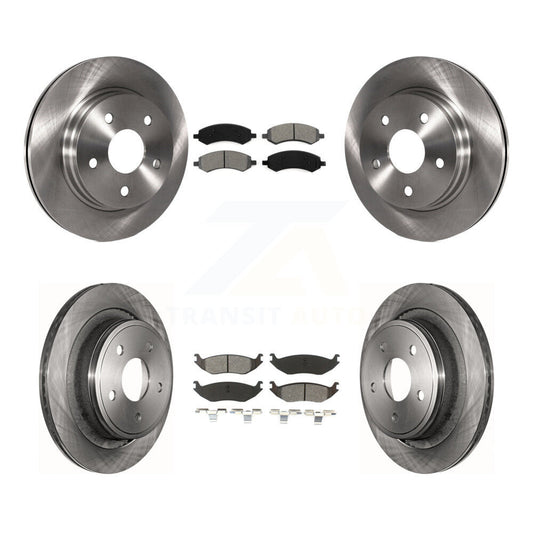 Brake Rotor Semi-Metallic Pad Front Rear Kit For Ram 1500 Classic Dodge Chrysler