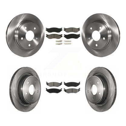 Disc Brake Rotors And Semi-Metallic Pads Front Rear Kit For Dodge Ram 1500