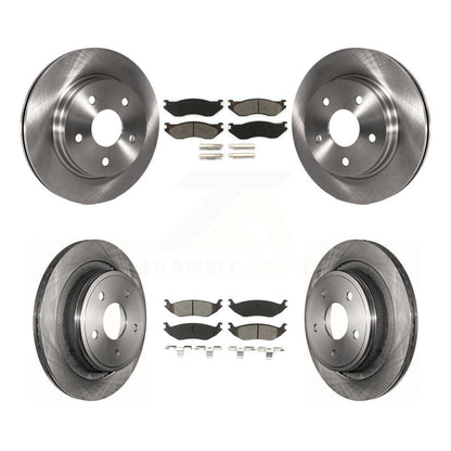 Disc Brake Rotor And Semi-Metallic Pad Front Rear Kit For Dodge Ram 1500 Durango