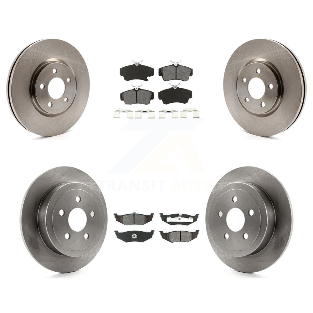 Disc Brake Rotors And Semi-Metallic Pads Front Rear Kit For Chrysler PT Cruiser