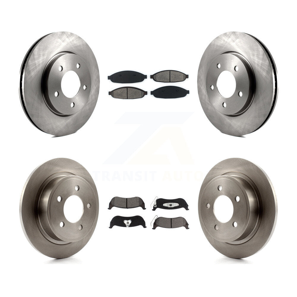 Brake Rotor And Semi-Metallic Pad Front Rear Kit For 2004-2008 Chrysler Pacifica