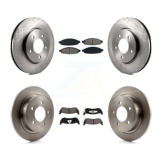 Brake Rotor And Semi-Metallic Pad Front Rear Kit For 2004-2008 Chrysler Pacifica