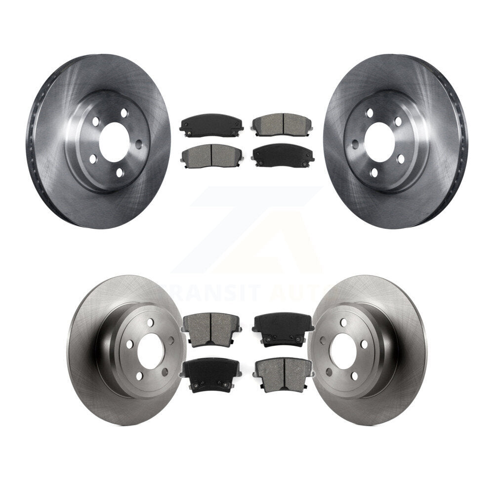 Disc Brake Rotor Semi-Metallic Pad Front Rear Kit For Dodge Charger Chrysler 300