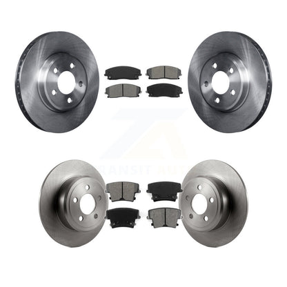 Disc Brake Rotor Semi-Metallic Pad Front Rear Kit For Dodge Charger Chrysler 300