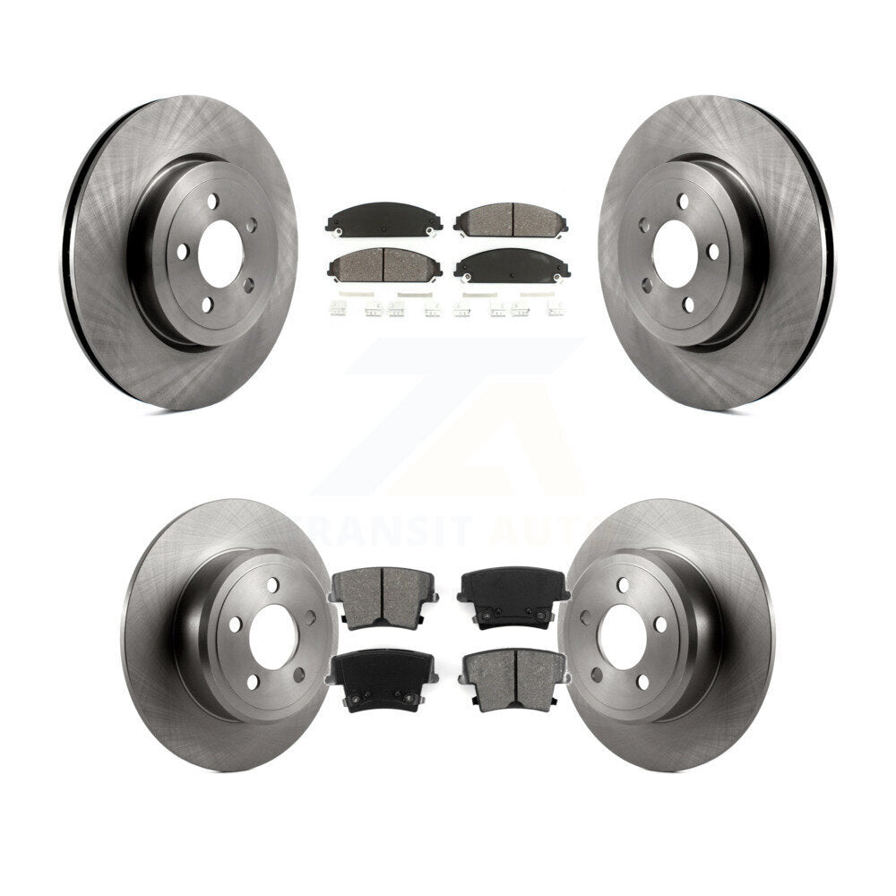 Disc Brake Rotor Semi-Metallic Pad Front Rear Kit For Chrysler 300 AWD with 3.5L
