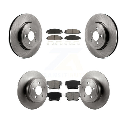Disc Brake Rotor Semi-Metallic Pad Front Rear Kit For Chrysler 300 AWD with 3.5L
