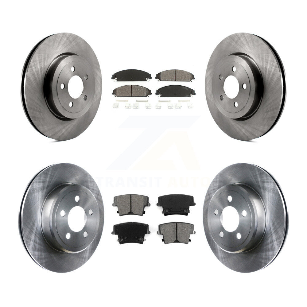 Disc Brake Rotor Semi-Metallic Pad Front Rear Kit For Dodge Charger Chrysler 300