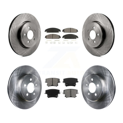 Disc Brake Rotor Semi-Metallic Pad Front Rear Kit For Dodge Charger Chrysler 300