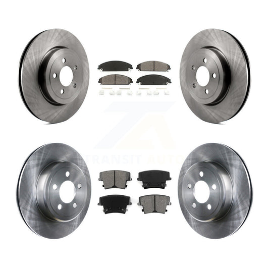 Disc Brake Rotor Semi-Metallic Pad Front Rear Kit For Dodge Charger Chrysler 300