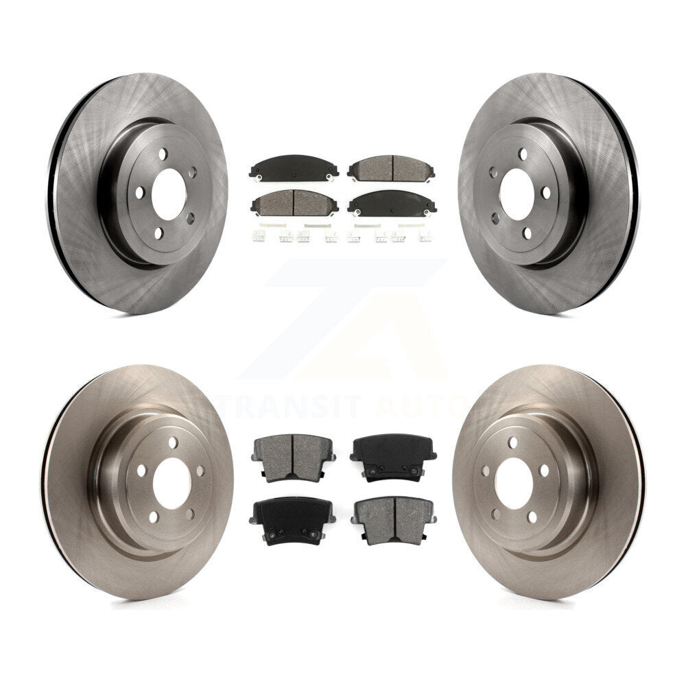 Disc Brake Rotors And Semi-Metallic Pads Front Rear Kit For Dodge Charger
