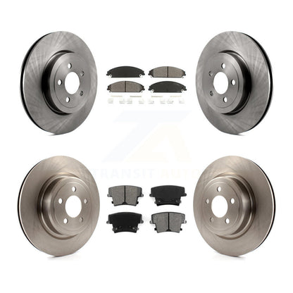 Disc Brake Rotors And Semi-Metallic Pads Front Rear Kit For Dodge Charger