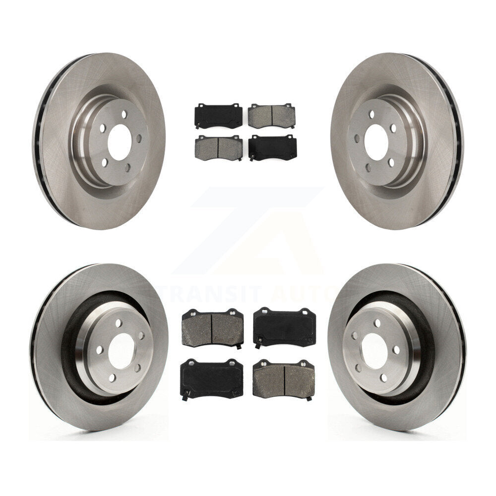 Disc Brake Rotor Semi-Metallic Pad Front Rear Kit For Dodge Charger Chrysler 300