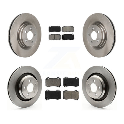 Disc Brake Rotor Semi-Metallic Pad Front Rear Kit For Dodge Charger Chrysler 300