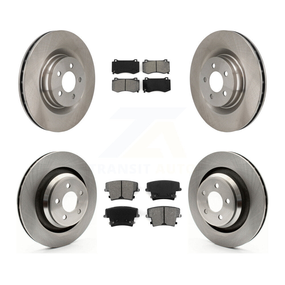 Disc Brake Rotors And Semi-Metallic Pads Front Rear Kit For Dodge Charger