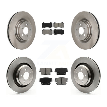 Disc Brake Rotors And Semi-Metallic Pads Front Rear Kit For Dodge Charger