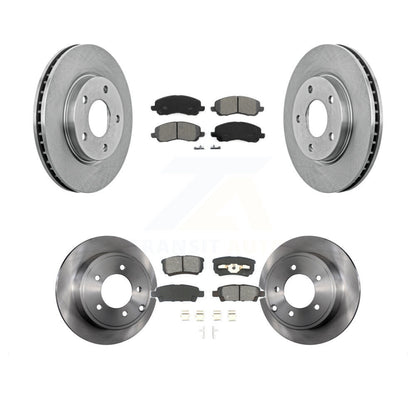 Brake Rotor Semi-Metallic Pad Front Rear Kit For Mitsubishi Lancer Dodge Caliber