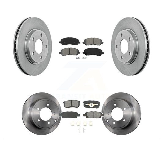 Brake Rotor Semi-Metallic Pad Front Rear Kit For Mitsubishi Lancer Dodge Caliber