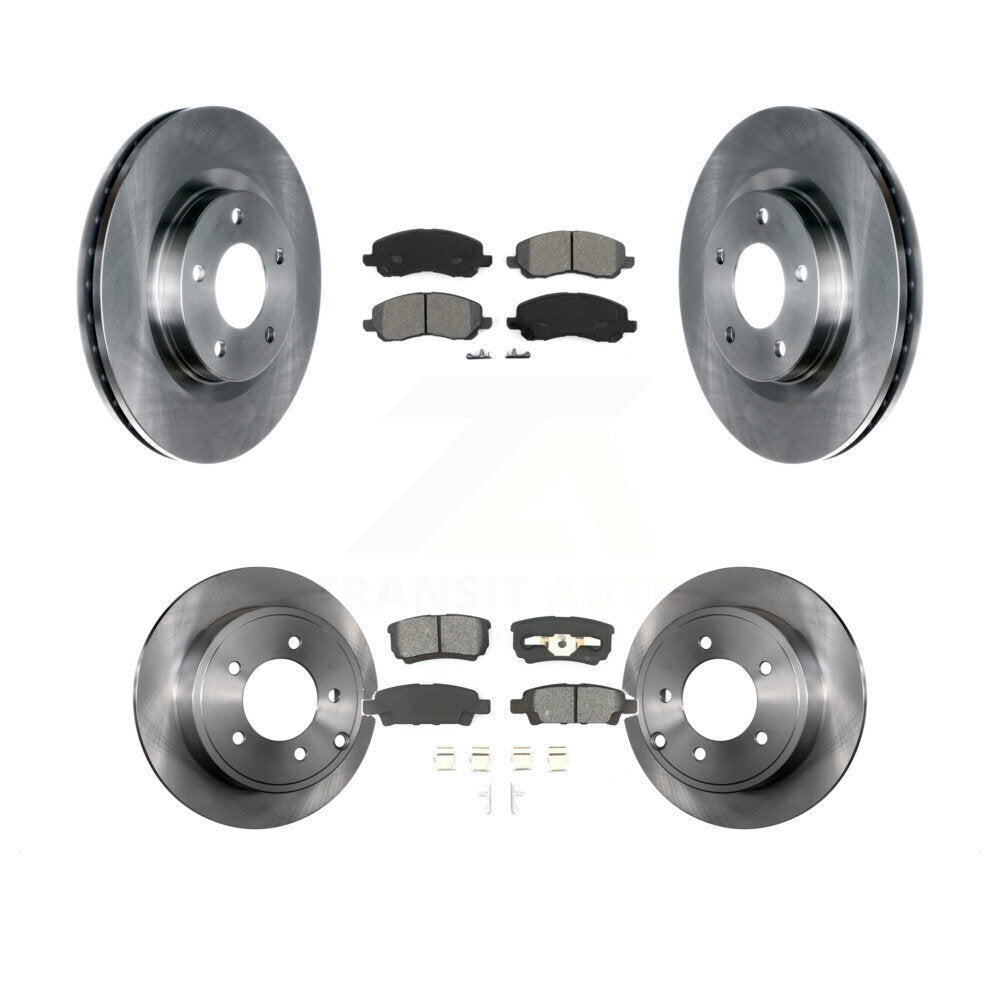 Brake Rotors Semi-Metallic Pad Front Rear Kit For Jeep Patriot Compass Dodge 200