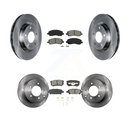 Brake Rotors Semi-Metallic Pad Front Rear Kit For Jeep Patriot Compass Dodge 200