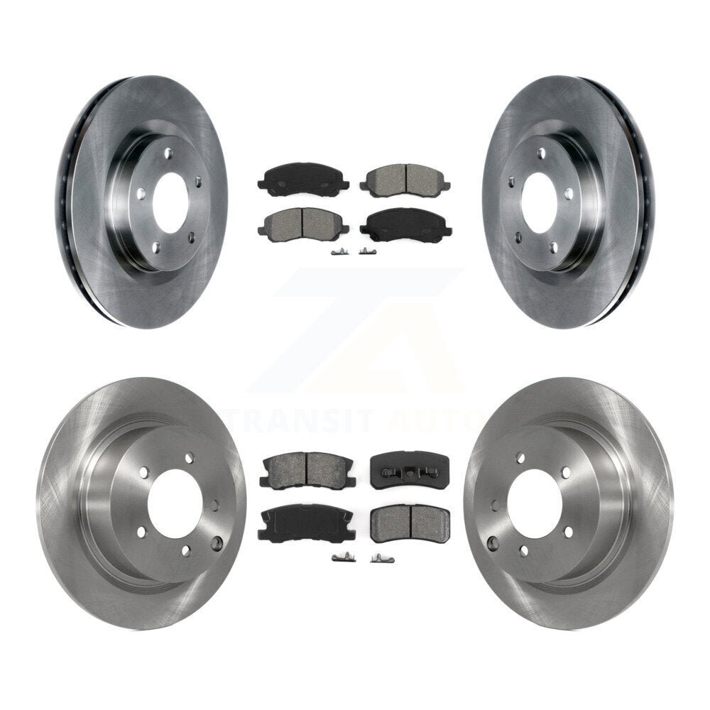 Brake Rotors Semi-Metallic Pad Front Rear Kit For Jeep Mitsubishi Patriot Lancer