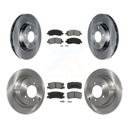 Brake Rotors Semi-Metallic Pad Front Rear Kit For Jeep Mitsubishi Patriot Lancer