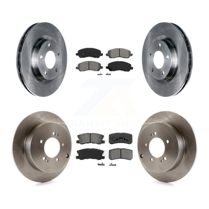 Disc Brake Rotors And Semi-Metallic Pads Front Rear Kit For Mitsubishi Outlander