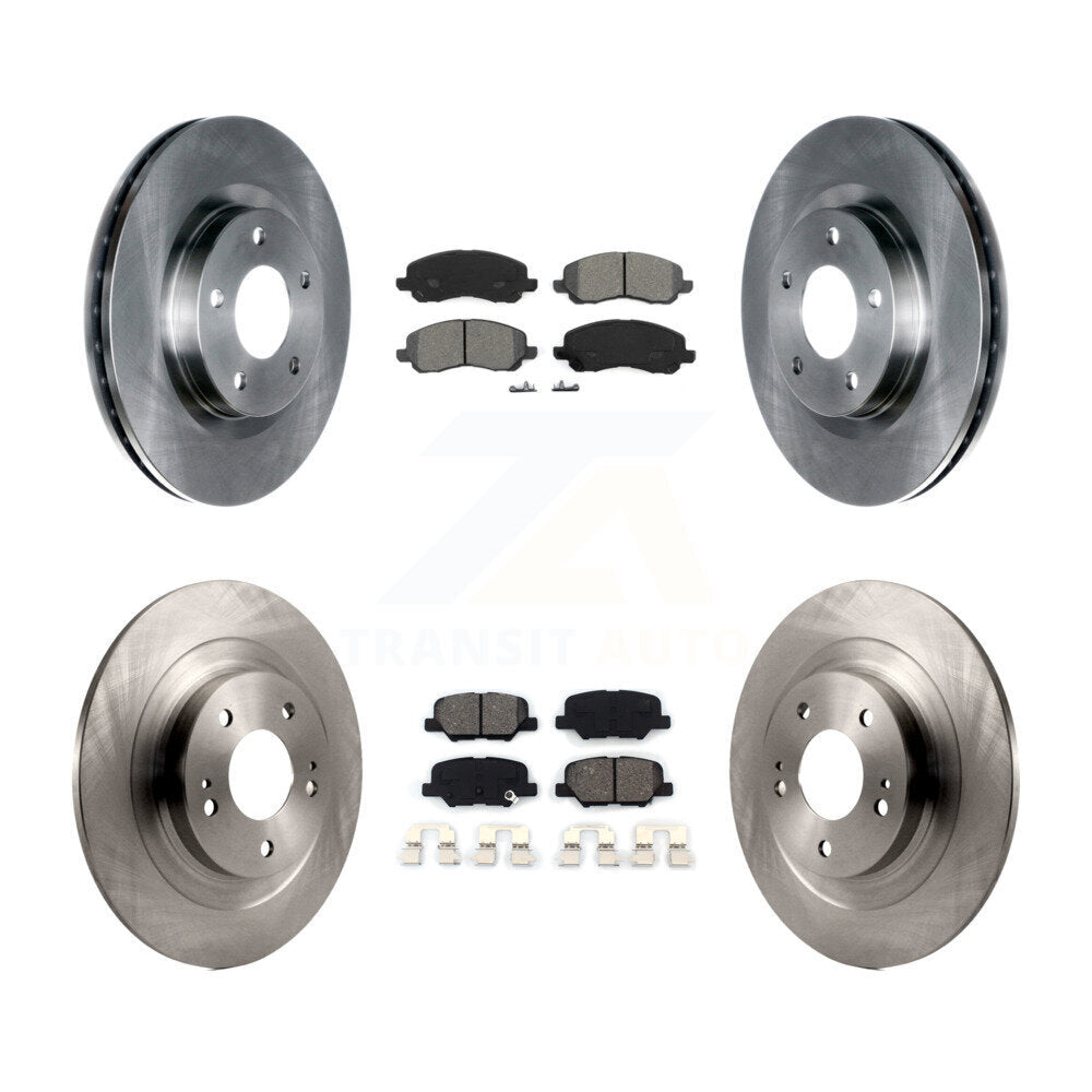 Brake Rotors Semi-Metallic Pad Front Rear Kit For Mitsubishi RVR Outlander Sport