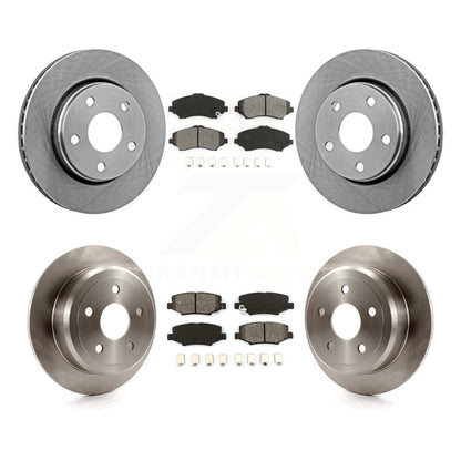 Disc Brake Rotors And Semi-Metallic Pads Front Rear Kit For Jeep Wrangler