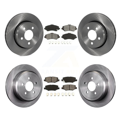 Disc Brake Rotor & Semi-Metallic Pad Front Rear Kit For Jeep Liberty Dodge Nitro