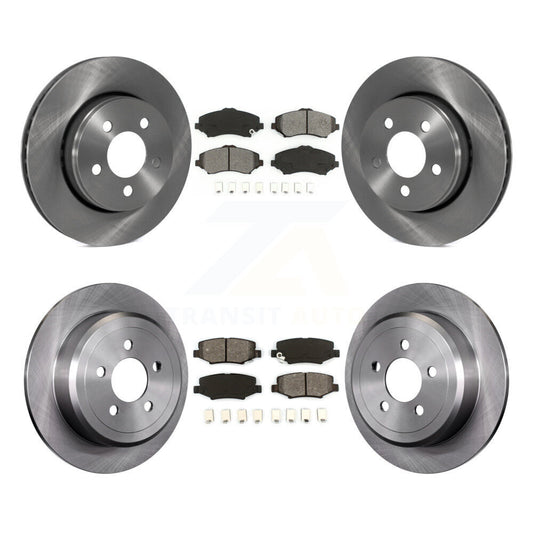 Disc Brake Rotor & Semi-Metallic Pad Front Rear Kit For Jeep Liberty Dodge Nitro
