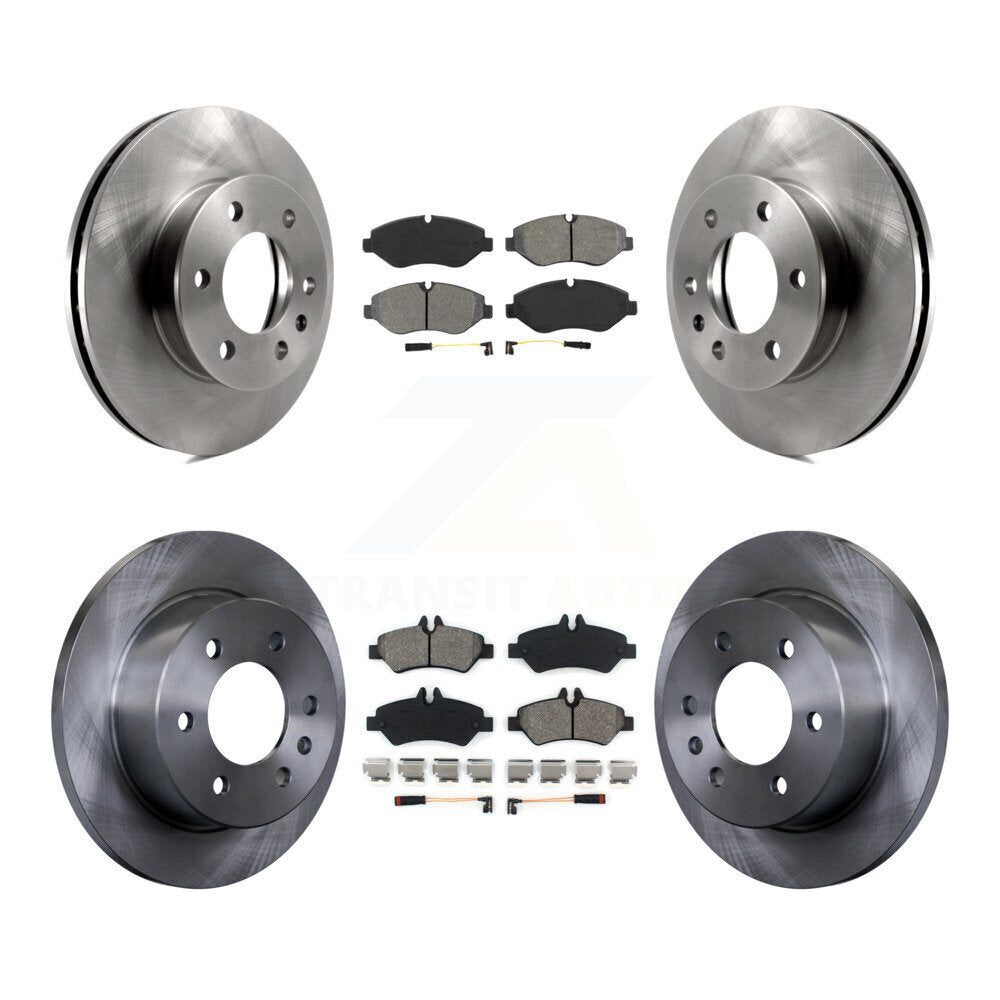Brake Rotor And Semi-Metallic Pad Front Rear Kit For Sprinter 2500 Mercedes-Benz