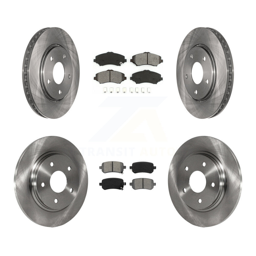 Brake Rotor & Semi-Metallic Pad Front Rear Kit For Dodge Grand Caravan Journey