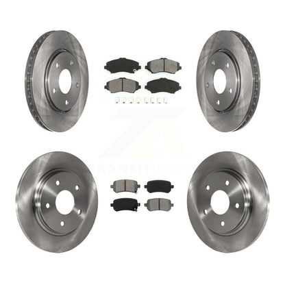 Brake Rotor & Semi-Metallic Pad Front Rear Kit For Dodge Grand Caravan Journey