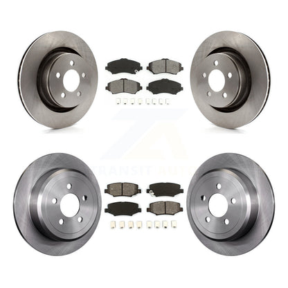 Disc Brake Rotor & Semi-Metallic Pad Front Rear Kit For Jeep Liberty Dodge Nitro