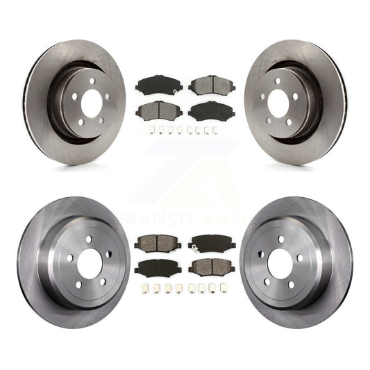 Disc Brake Rotor & Semi-Metallic Pad Front Rear Kit For Jeep Liberty Dodge Nitro