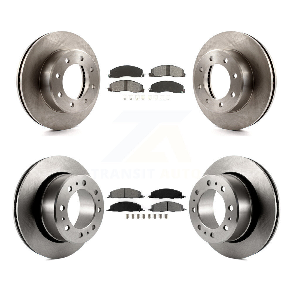 Disc Brake Rotor & Semi-Metallic Pad Front Rear Kit For Ram 3500 2500 1500 Dodge