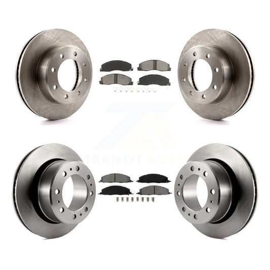 Disc Brake Rotor & Semi-Metallic Pad Front Rear Kit For Ram 3500 2500 1500 Dodge