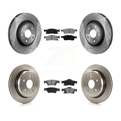 Brake Rotor And Semi-Metallic Pad Front Rear Kit For Dodge Durango Jeep Grand WK