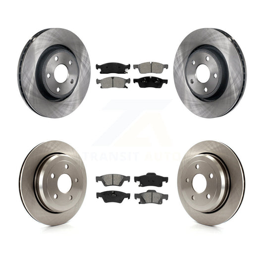 Brake Rotor And Semi-Metallic Pad Front Rear Kit For Dodge Durango Jeep Grand WK