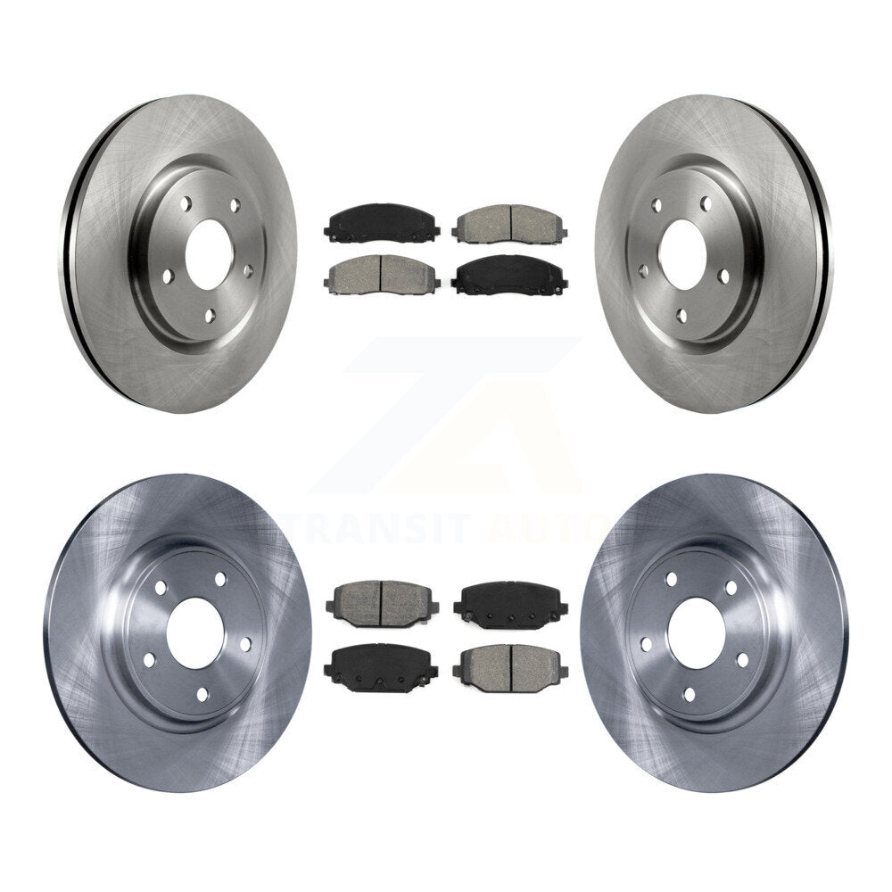 Brake Rotor & Semi-Metallic Pad Front Rear Kit For Dodge Grand Caravan Journey